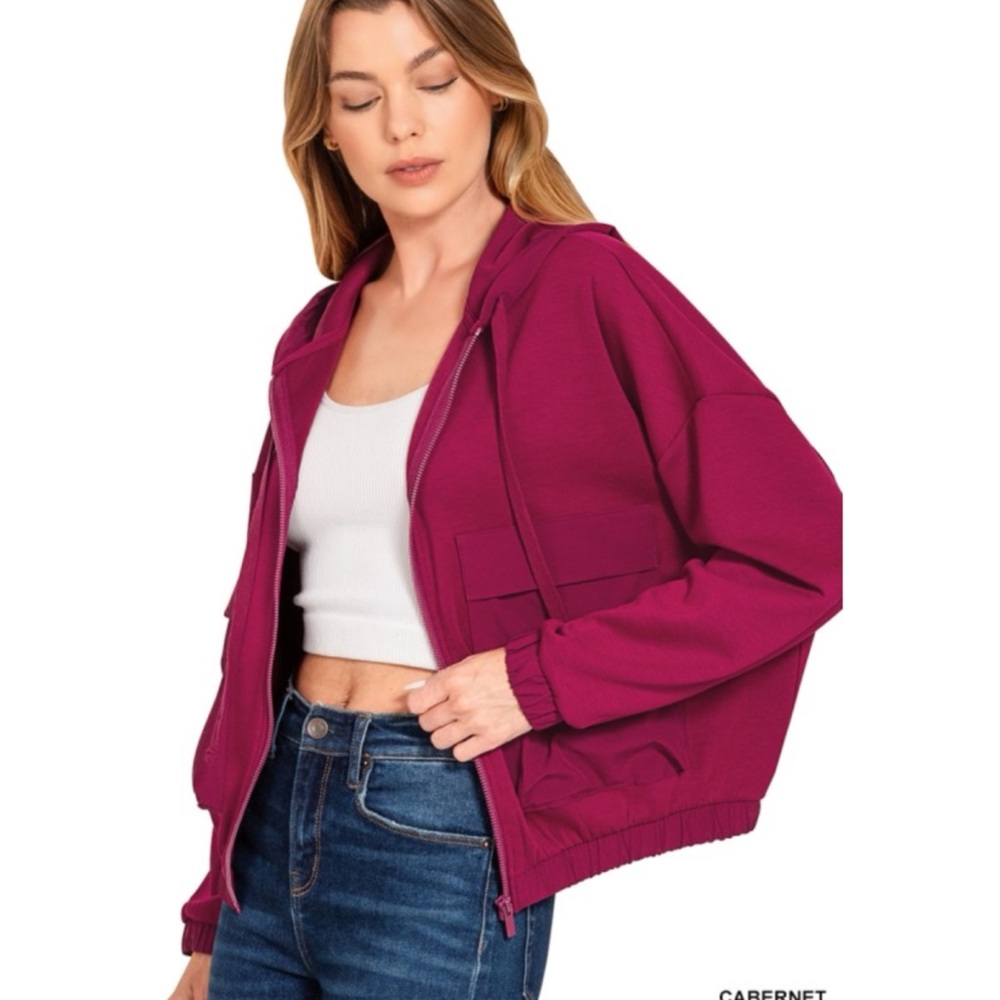 Womens Cabernet Zip-Front Hoodie Jacket - Picture 3 of 3